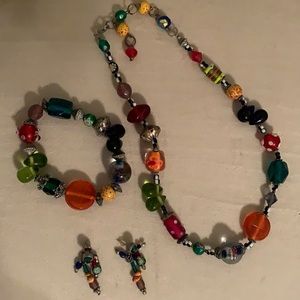 Fashion Necklace Bracelet & Earrings